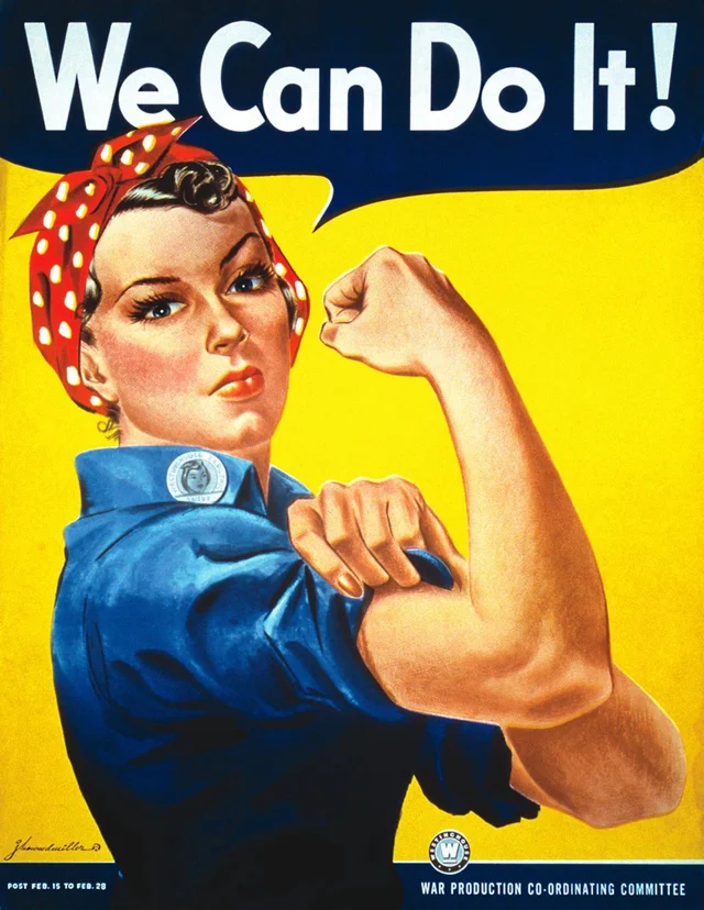 The classic World War II "We Can Do It!" Rosie the Riveter poster
